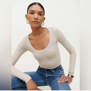 Reformation Paige Top Grey